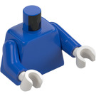 LEGO Blue Minifig Torso Plain with Blue Arms and White Hands (73403 / 76382)