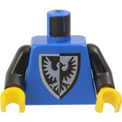 LEGO Blau Minifigur Torso mit Schwarz Falcon Schild (1st Reissue) (973 / 73403)