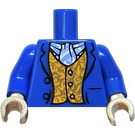 LEGO Blauw Minifig Torso met Blauw Coat en Oranje Vest (Bilbo Baggins) (973)