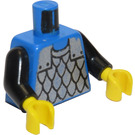 LEGO Blå Minifig Torso med Ridder Lænke Mail (973 / 73403)