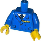 LEGO Azul Minifigura Torso con Lufthansa Piloto Pegatina