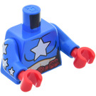 LEGO Blauw Minifiguur Torso met Ster Meisje Patroon (973)