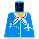 LEGO Blue Minifig Torso without Arms with Airplane Outfit (973)