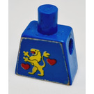 LEGO Blue Minifig Torso without Arms with Castle Guard Lion and Red Hearts Sticker (973)