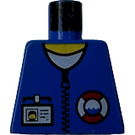 LEGO Blue Minifig Torso without Arms with Coast Guard Logo and Name Tag (973)