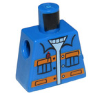 LEGO Blå Minifigur Kropp utan armar med Dekoration (973)