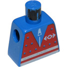 LEGO Blau Minifig Torso ohne Arme mit Dekoration (973)