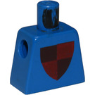 LEGO Bleu Minifigurine Torse sans bras avec Quartered Bouclier (973)