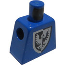 LEGO Blauw Minifiguur Torso zonder armen met Zilver en Zwart Eagle in Schild (973)