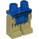 LEGO Blauw Minifigure Heupen en benen met Blauw Fringe, Zwart Riem (3815)