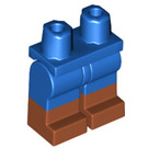 LEGO Blue Minifigure Hips and Legs with Dark Orange Boots (21019 / 77601)