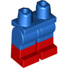 LEGO Bleu Minifigure Hanches et jambes avec rouge Boots (21019 / 77601)