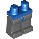 LEGO Blau Minifigure Hüften mit Dark Stone Grau Beine (73200 / 88584)