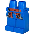 LEGO Blue Minifigure Hips with Red Sash and Silver Pockets (73200)