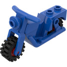 LEGO Blue Motorcycle Old Style with Red Wheels