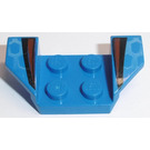 LEGO Blau Kotflügel Platte 2 x 2 mit Flared Rad Arches mit Schwarz und rot Streifen (41854)