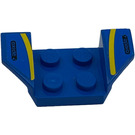 LEGO Blue Mudguard Plate 2 x 2 with Flared Wheel Arches with 'OXIDE' and Yellow Stripes Sticker (41854)