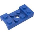 LEGO Blue Mudguard Plate 2 x 4 with Arches with Hole (60212)