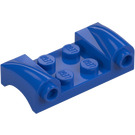 LEGO Blue Mudguard Plate 2 x 4 with Headlights and Curved Fenders (93590)