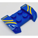 LEGO Blue Mudguard Plate 2 x 4 with Overhanging Headlights with 'KYOTO' Sticker (44674)