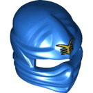 LEGO Blauw Ninjago Wrap met Ridged Forehead met Gold Ninjago Logogram (19767 / 98133)