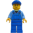 LEGO Blauw Overalls en Pet (City) Minifiguur