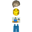 LEGO Blue Overalls with 2011 The LEGO Store Pleasanton, CA Pattern On Back Minifigure