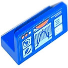 LEGO Blue Panel 1 x 2 x 1 with Control instruments  Sticker with Rounded Corners (4865)