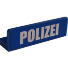 LEGO Blue Panel 1 x 4 with Rounded Corners with "Polezei" Sticker (15207)