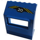 LEGO Bleu Panneau 3 x 6 x 6 avec Fenêtre avec "20" Autocollant (30288)