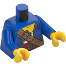 LEGO Blå Pirat Kaptein Minifigur Overkropp (973 / 76382)