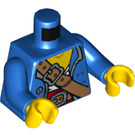 LEGO Blauw Pirate Captain Minifig Torso (973 / 76382)
