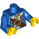 LEGO Bleu Pirate Torse Open Coat avec Brown Bandolier avec Grand Buckle (973 / 76382)