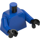 LEGO Blå Almindeligt Minifig Torso med Blå Arme og Sort Hænder (973 / 76382)