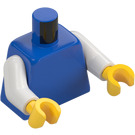 LEGO Blauw Vlak Torso met Wit Armen en Geel Handen (76382 / 88585)