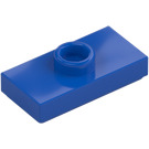 LEGO Blå Plade 1 x 2 med 1 Stud (med spor og Bund Knops Holder) (15573 / 78823)