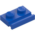 LEGO Blau Platte 1 x 2 mit Tür Schiene (32028)