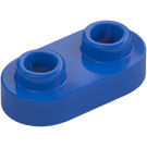 LEGO Blauw Plaat 1 x 2 met Afgeronde uiteinden en Open Noppen (35480)