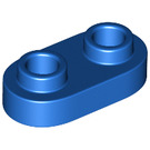 LEGO Blue Plate 1 x 2 with Rounded Ends and Open Studs (35480)