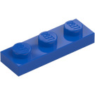 LEGO Blå Plade 1 x 3 (3623)