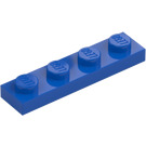 LEGO Blauw Plaat 1 x 4 (3710)