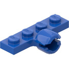 LEGO Blue Plate 1 x 4 with Ball Joint Socket (Long with 2 Slots)