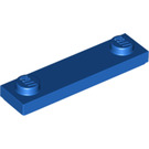 LEGO Blue Plate 1 x 4 with Two Studs with Groove (41740)