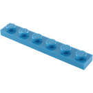 LEGO Blue Plate 1 x 6 (3666)