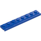 LEGO Blue Plate 1 x 8 with Door Rail (4510)