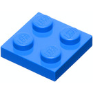 LEGO Blauw Plaat 2 x 2 (3022 / 94148)