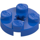 LEGO Blau Platte 2 x 2 Rund mit Achsloch (mit 'X'-Achsloch) (4032)