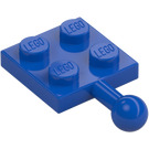 LEGO Sininen Levy 2 x 2 jossa Pallonivel ja reiätön laatta (3729)