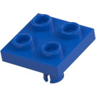 LEGO Blauw Plaat 2 x 2 met Onderkant Pin (Geen gaten) (2476 / 48241)