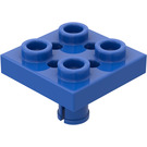 LEGO Blue Plate 2 x 2 with Bottom Pin (Small Holes in Plate) (2476)